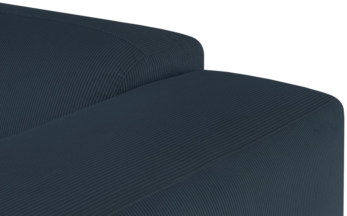 Ecksofa Hannah Blau 170x252 Cm - Blau/Schwarz, Design, Textil (170/252cm) - MID.YOU