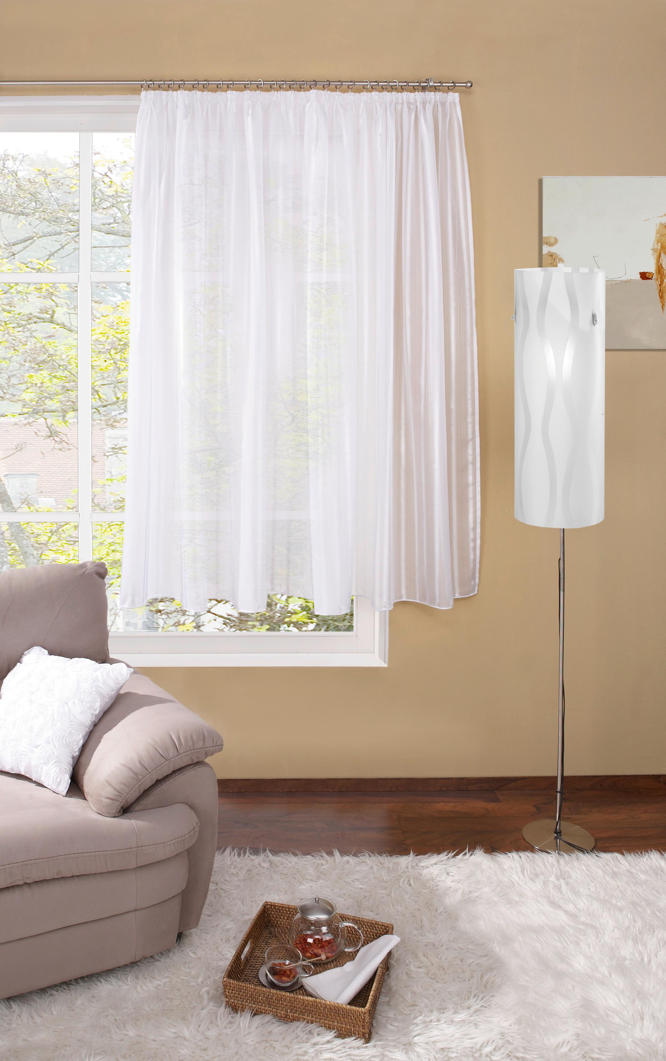 Store Transparent One BxL: 300x175 cm - Weiß, KONVENTIONELL, Textil (300/175cm) - Ondega