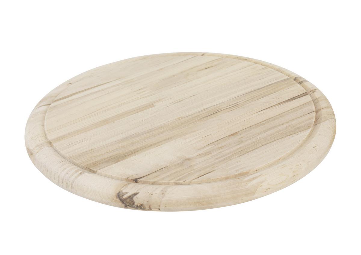 Schneidebrett Rund Aus Holz Bruno D: Ca. 25 Cm - Braun, KONVENTIONELL, Holz (25cm) - James Wood