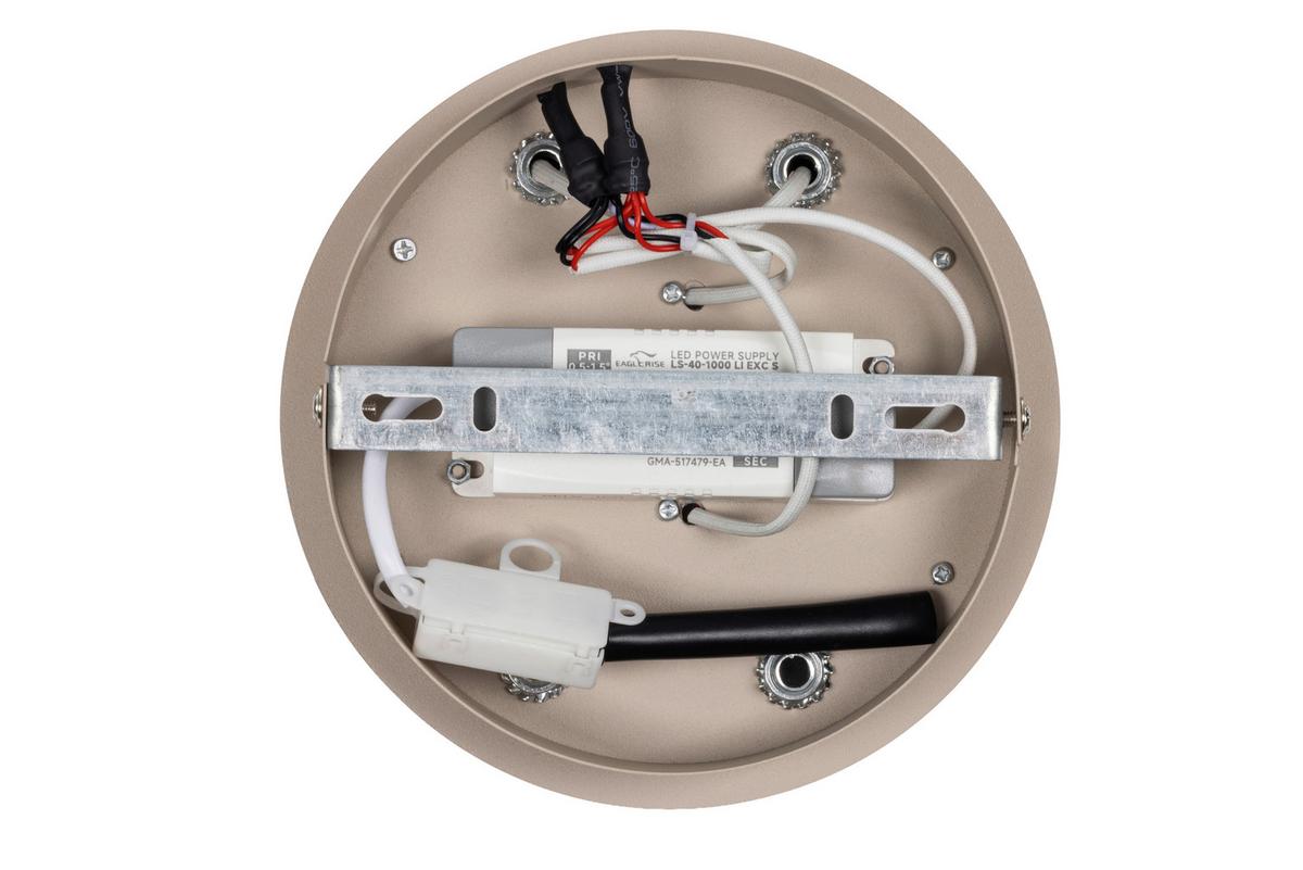 LED-DECKENLEUCHTE 40W, 220-240V - Sandfarben/Transparent, Basics, Kunststoff/Metall (80/50,5/10cm) - Luca Bessoni
