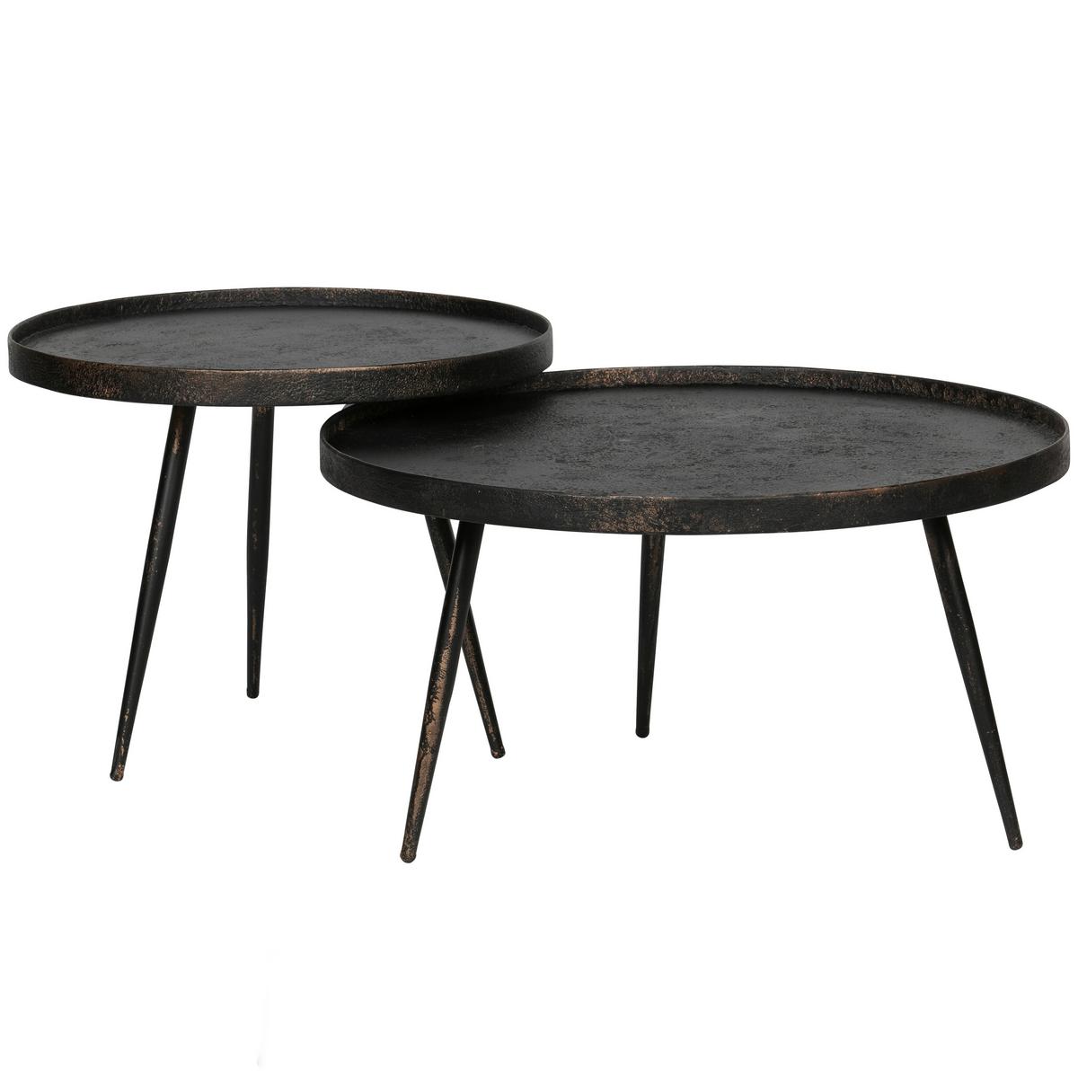 Beistelltisch Bounds Gold/Zinkfarben L: 58cm - Goldfarben/Zinkfarben, Design, Holzwerkstoff/Metall (58/58/44cm) - Livetastic