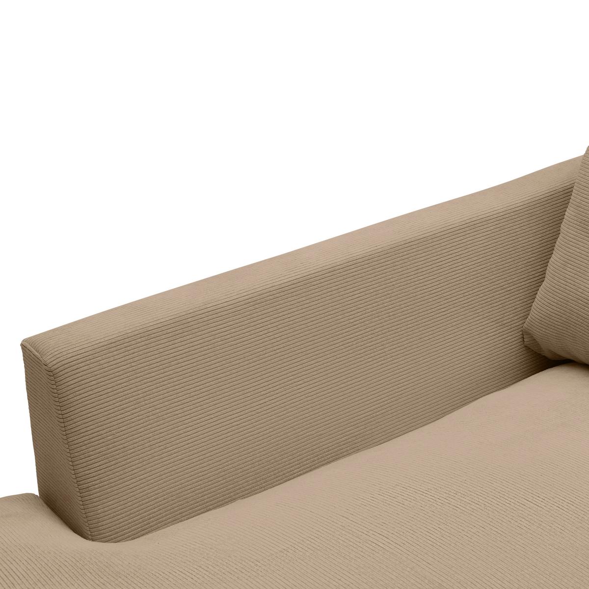 Rohová sedačka PEDRO, levá, hnědá - černá/hnědá, Moderní, textil/plast (190/300cm) - Mömax
