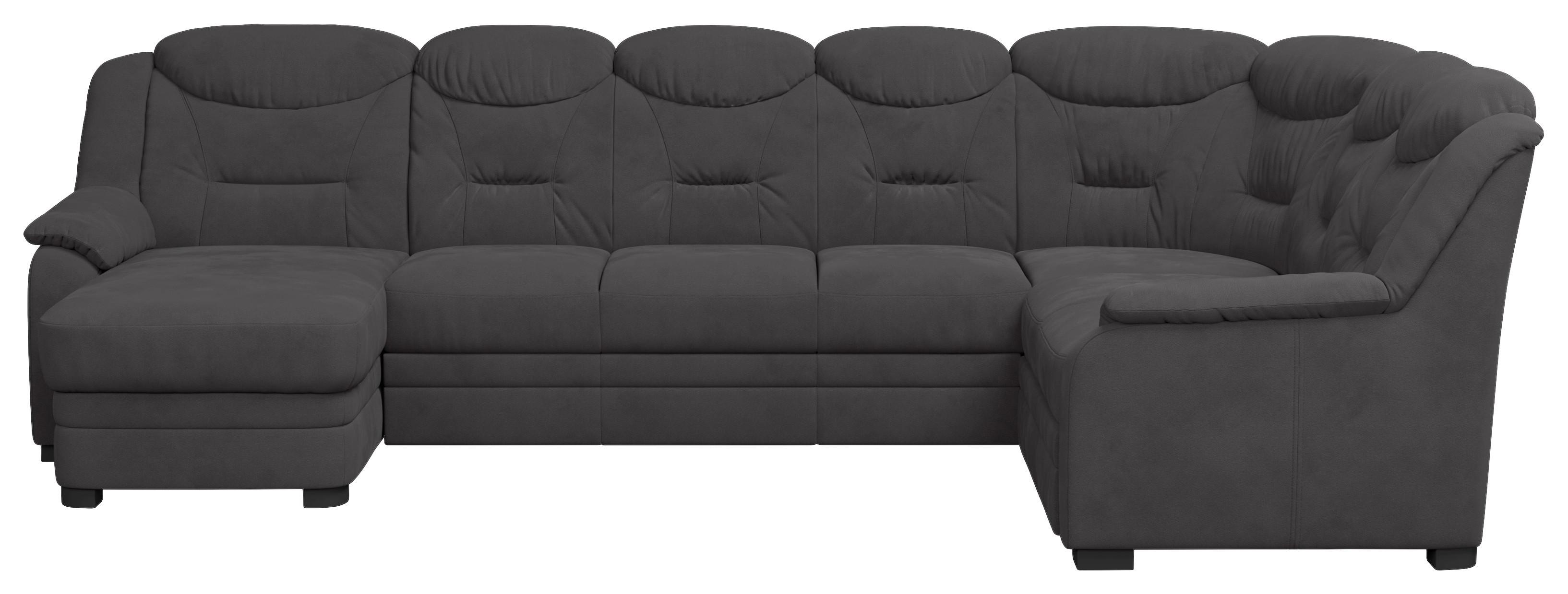Wohnlandschaft Marcus - Anthrazit/Schwarz, Basics, Textil (330/99/211cm) - MID.YOU