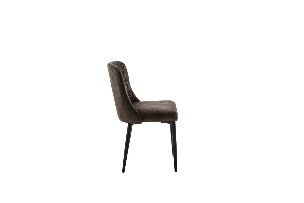 Stuhl Aboshi Vintage Anthrazit B: 46 cm - Anthrazit/Schwarz, ROMANTIK / LANDHAUS, Textil/Metall (46/85/58cm)