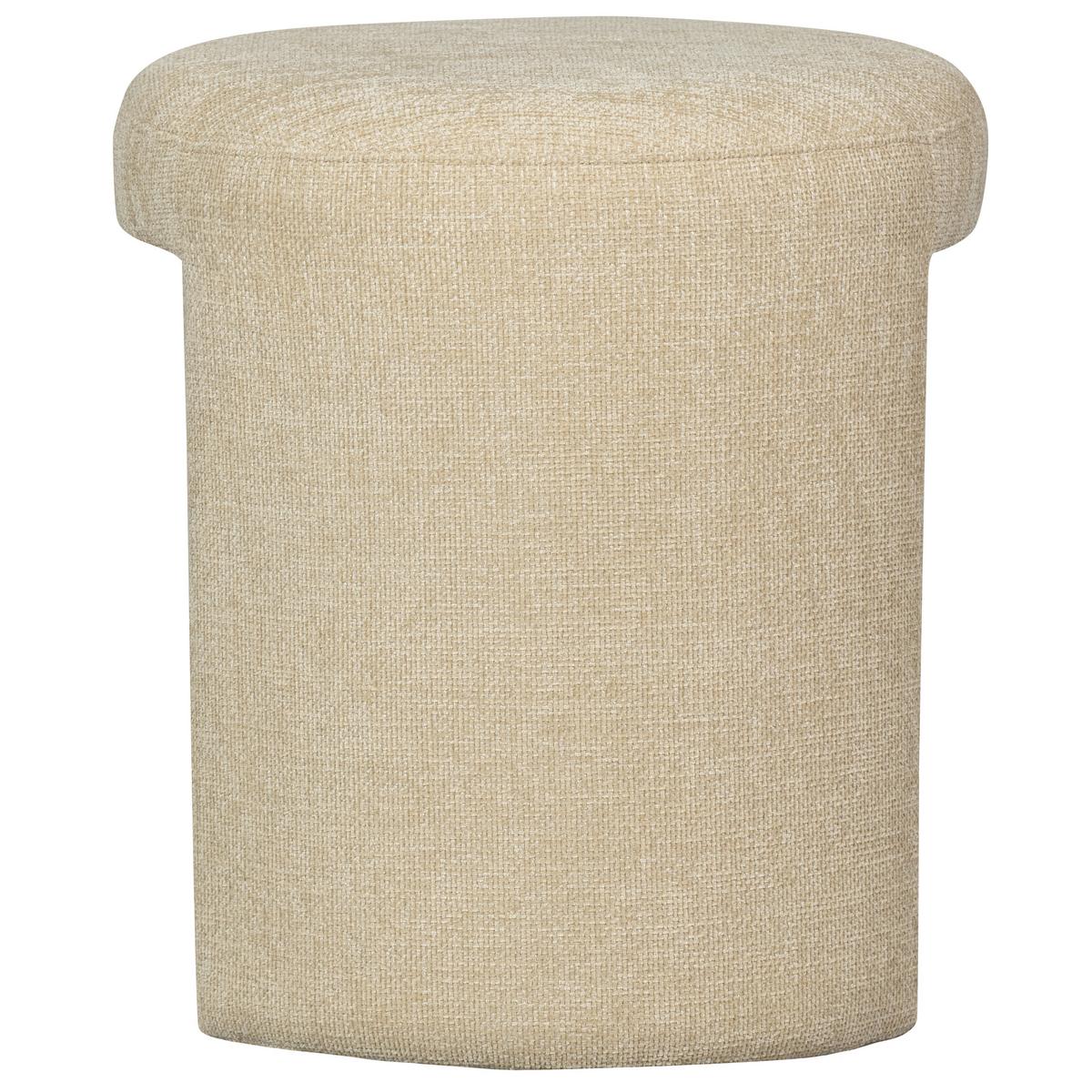 Hocker Charlie Naturfarben B: 45cm - Naturfarben, Design, Textil (45/47/45cm) - Livetastic