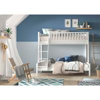 Etagenbett Scott Weiß Echtholz inkl. Zubehör - Weiß, Natur, Holz (90/200cm) - Vipack