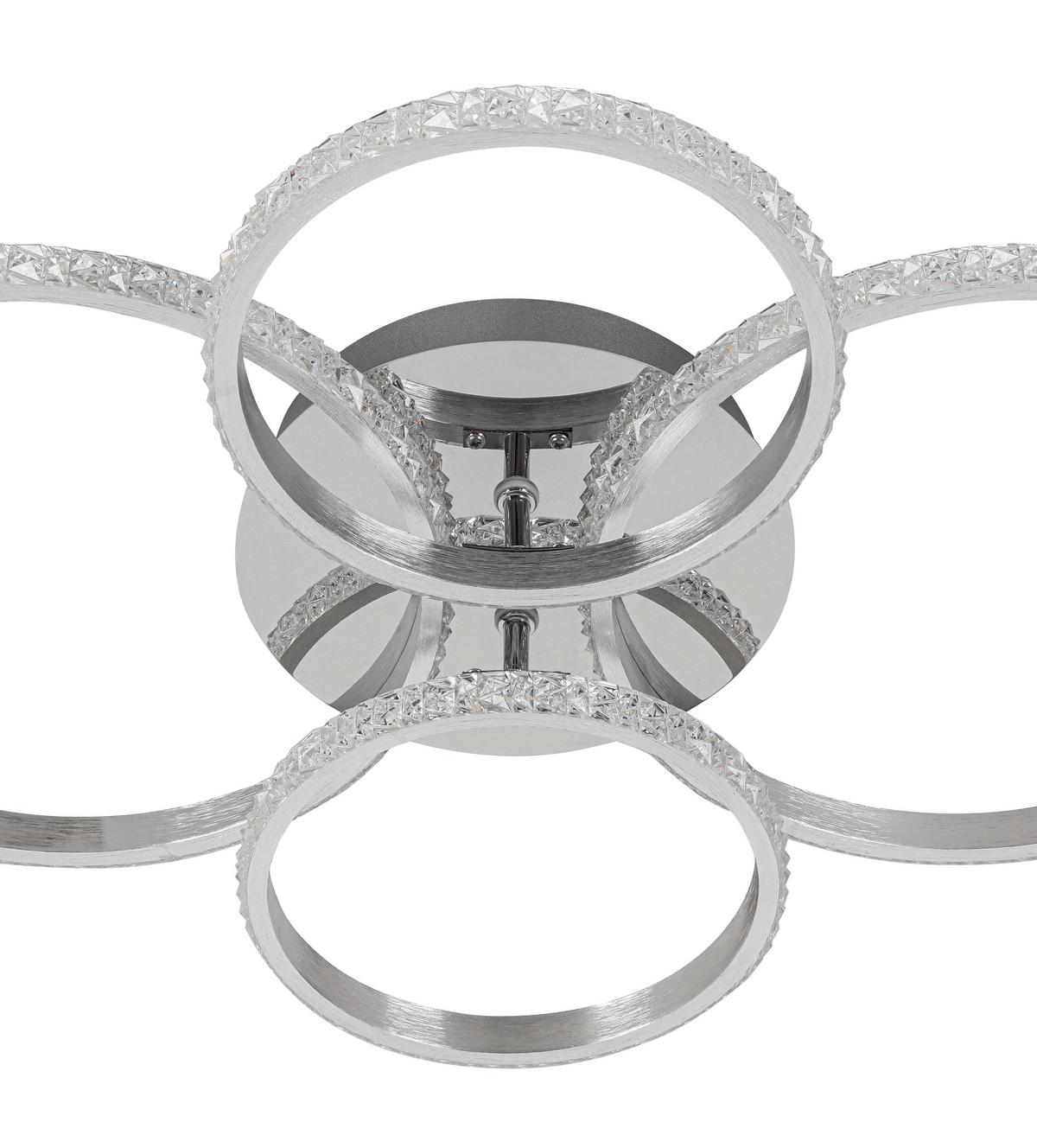 LED-Deckenleuchte Marino - Chromfarben/Alufarben, MODERN, Kunststoff/Metall (62/46/9cm) - Luca Bessoni