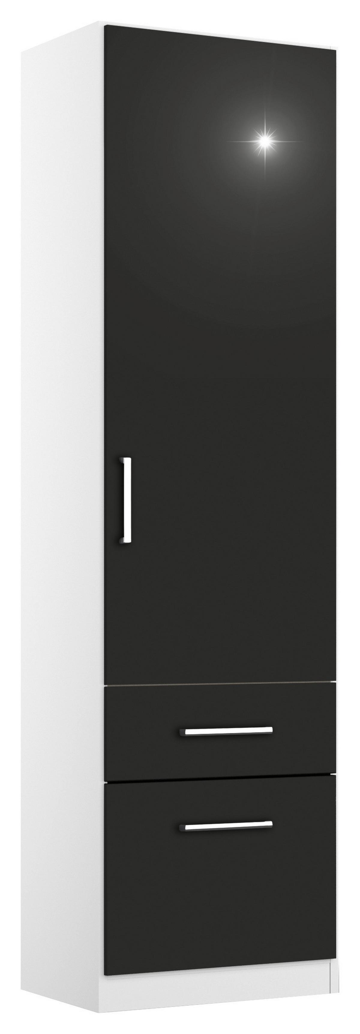 Drehtürenschrank 47 cm Berlin Weiß/Grau - Weiß/Grau, MODERN, Holzwerkstoff (47/197/54cm) - Rauch Möbel