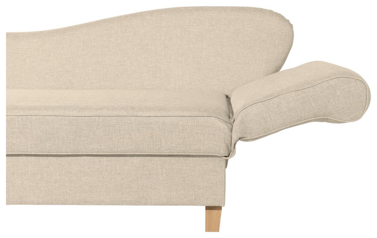 Récamiere Selma in Beige B: 190 cm - Beige/Buchefarben, Design, Textil (190/82/88cm) - Max Winzer