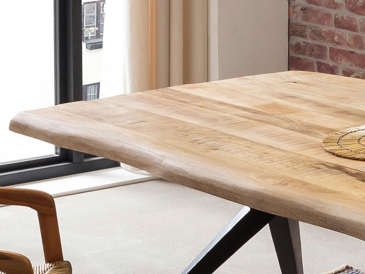 ESSTISCH Schwarz/Naturfarben L: 160cm - Schwarz/Naturfarben, MODERN, Holz/Metall (160/90/78cm) - MID.YOU