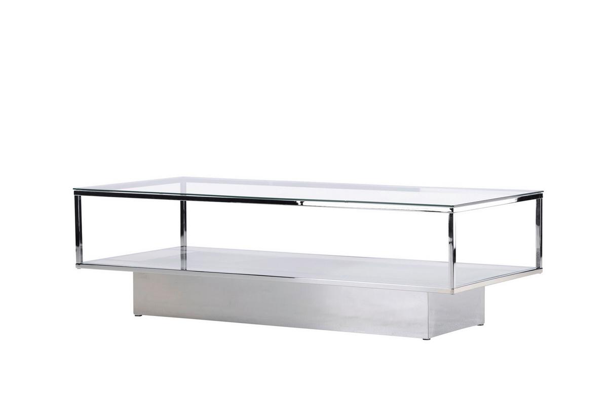 Maglehem Maglehem Silber B: 130cm - Silberfarben, MODERN, Glas/Metall (130/60/38cm) - Livetastic
