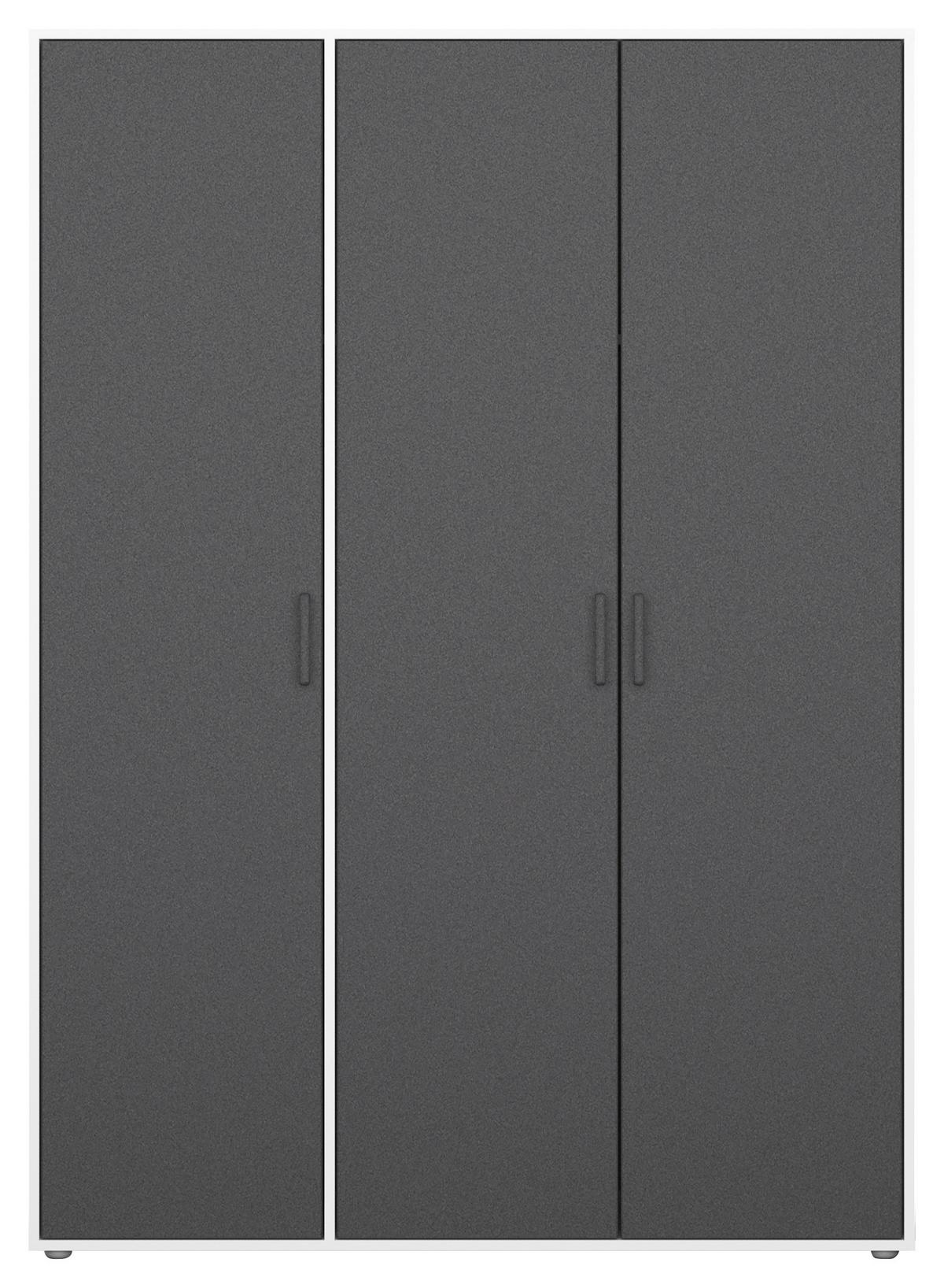 Drehtürenschrank Voyager Weiß,grau B: 140 Cm - Weiß/Grau, MODERN, Holzwerkstoff (140/194/53cm) - Rauch Möbel