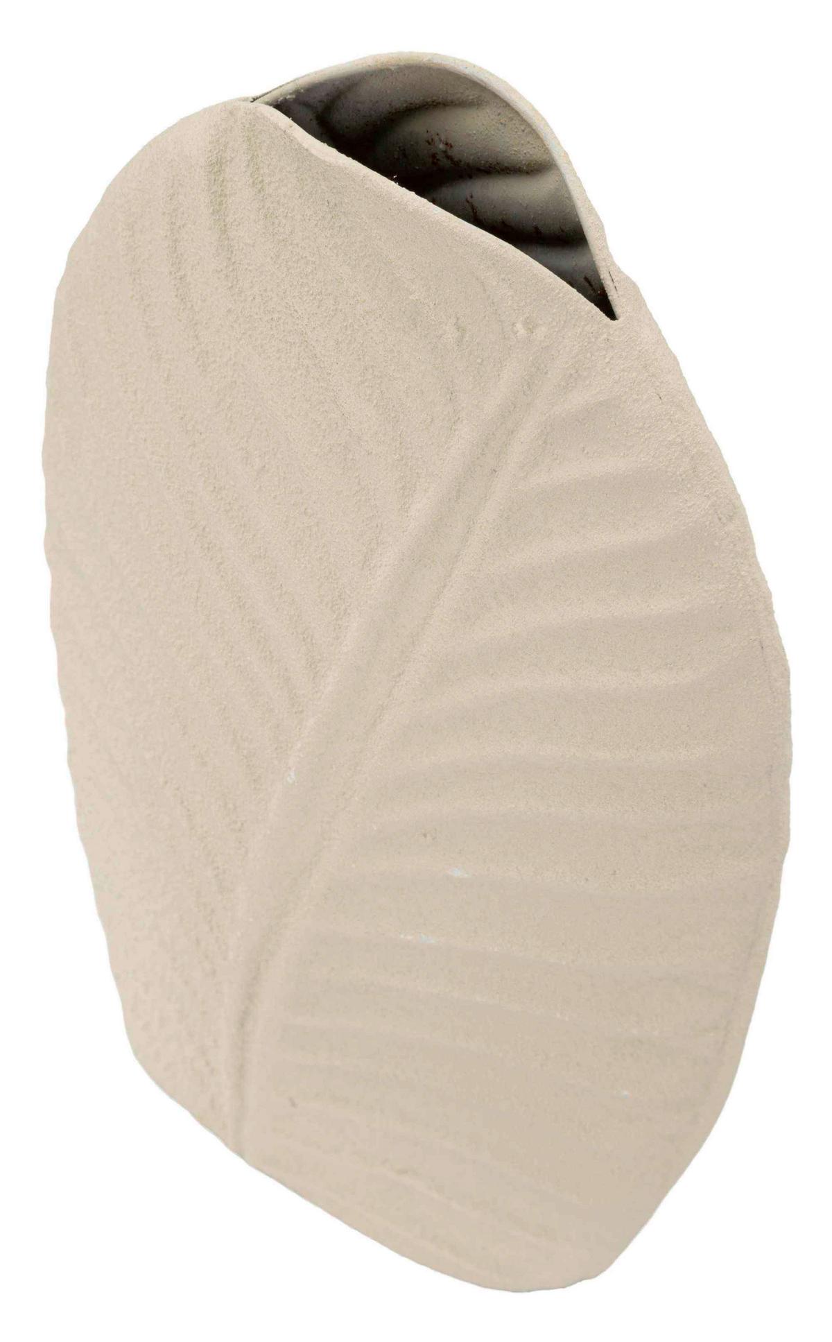 Vase Dune High Creme B: 18 Cm - Creme, Basics, Metall (18/29,5/9,5cm)
