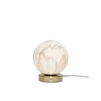 Tischlampe Carrera Goldfarben mit Schalter - Goldfarben/Weiß, Basics, Glas/Metall (16/18cm) - It's about Romi