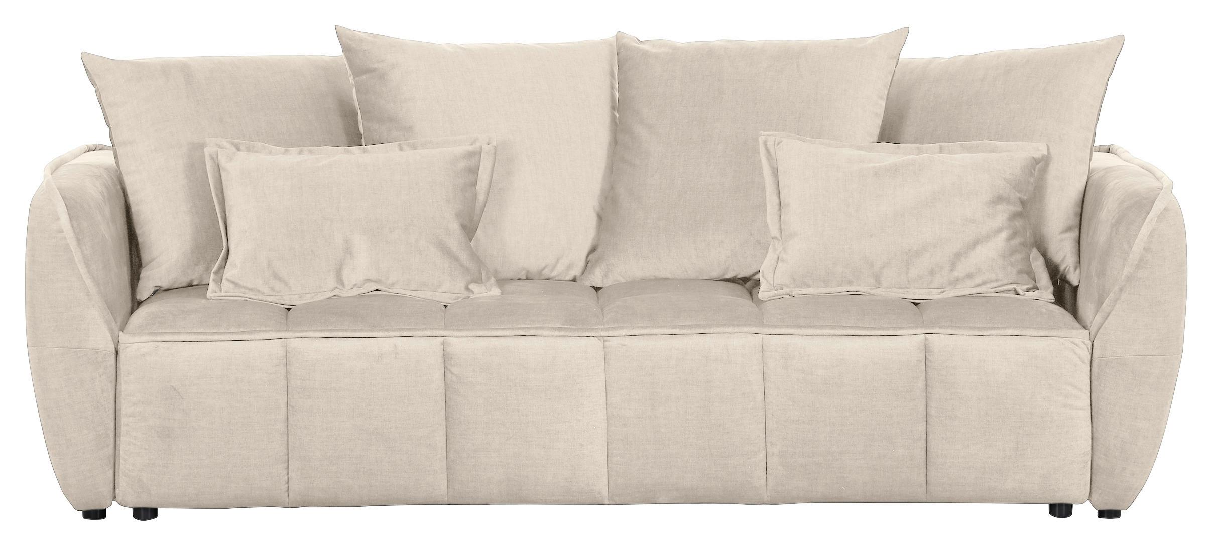 Schlafsofa Meyford - Beige/Schwarz, KONVENTIONELL, Textil (250/70/118cm) - MID.YOU