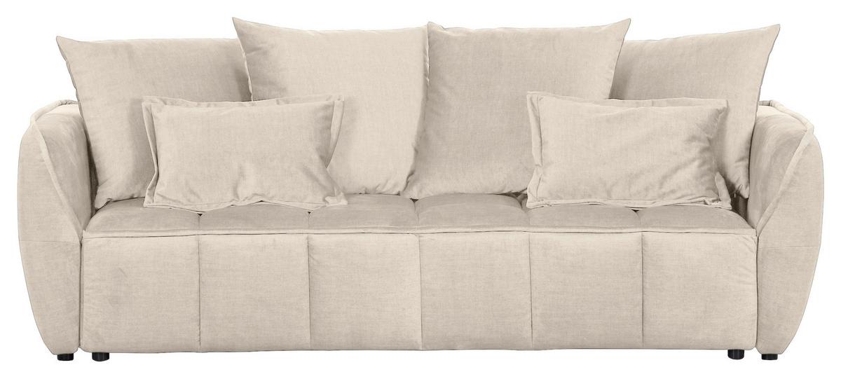 Schlafsofa Meyford - Beige/Schwarz, KONVENTIONELL, Textil (250/70/118cm) - MID.YOU