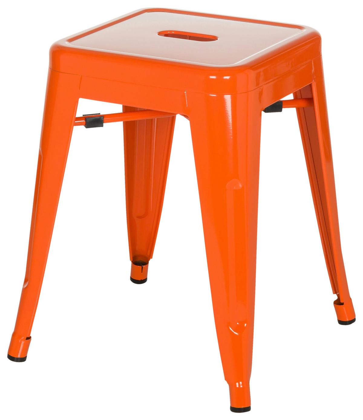 Hocker Vantaggio Stahl Orange H: 46 Cm Stapelbar - Orange, Basics, Metall (39/46/39cm) - MID.YOU