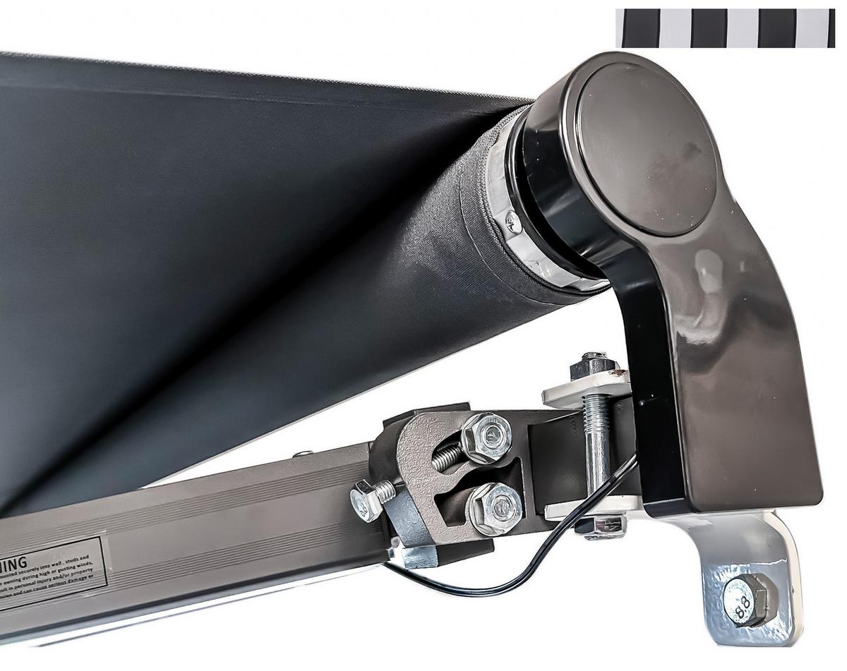 MARKISE ELEKTR. MARKISE 395X250 WEIß - Dunkelgrau/Anthrazit, MODERN, Kunststoff/Metall (250/20/395cm) - Gardenson