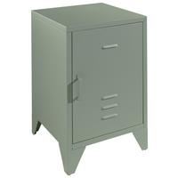 Noční stolek BRONXX zelený matní - zelená, Moderní, kov (40/60/40cm) - MID.YOU