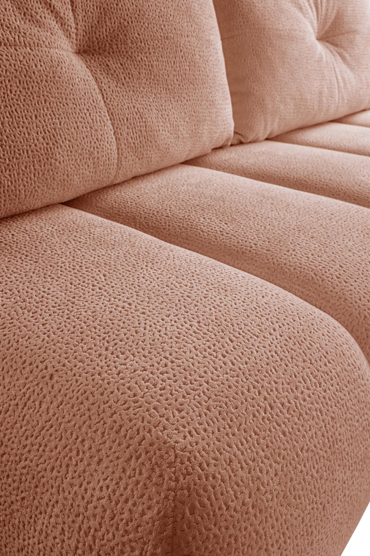 Schlafsofa Milo, Rosa B: 209 Cm - Creme/Schwarz, Design, Holz/Holzwerkstoff (209/100/103cm) - MID.YOU