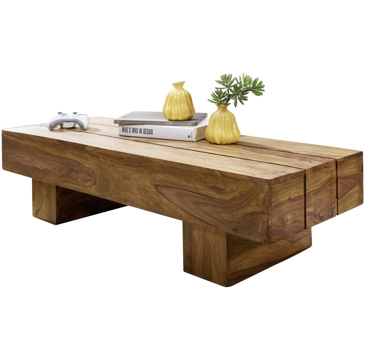Drevený konferenčný stolík SIRA, sheesham - farba indického palisandra, Design, drevo (120/45cm) - MID.YOU