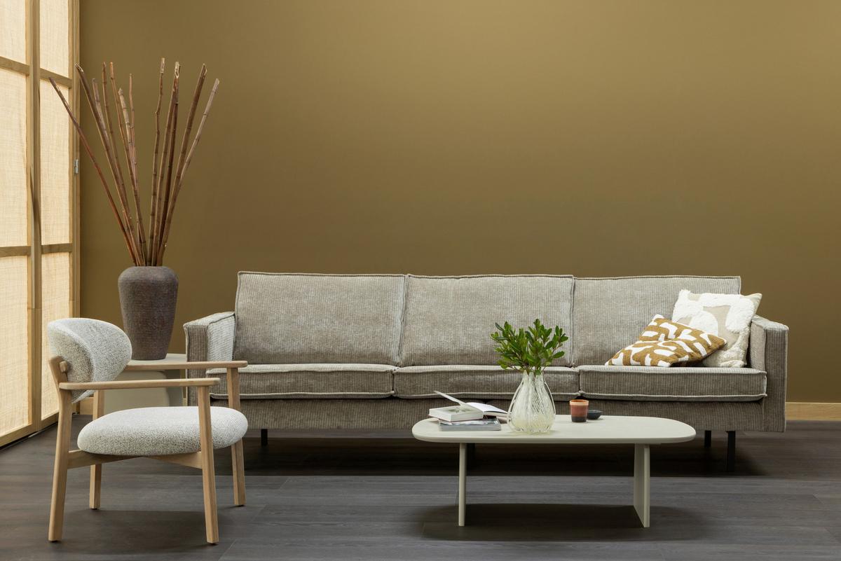 3-SITZER-SOFA Rodeo Sandfarben B: 277cm - Sandfarben/Schwarz, MODERN, Textil (277/85/86cm) - Livetastic