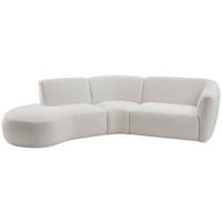 ECKSOFA Jesi, Beige S: 182x276 cm - Beige/Schwarz, MODERN, Textil (182/276cm) - Livetastic