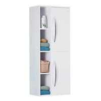 Midischrank mit Türdämpfung Inn, B: 50 cm Weiß - Weiß, MODERN, Holzwerkstoff (50/128/32cm)