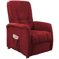Fernsehsessel Harry Rot B: 77 Cm - Rot/Schwarz, Design, Textil (77/107/88cm) - Livetastic