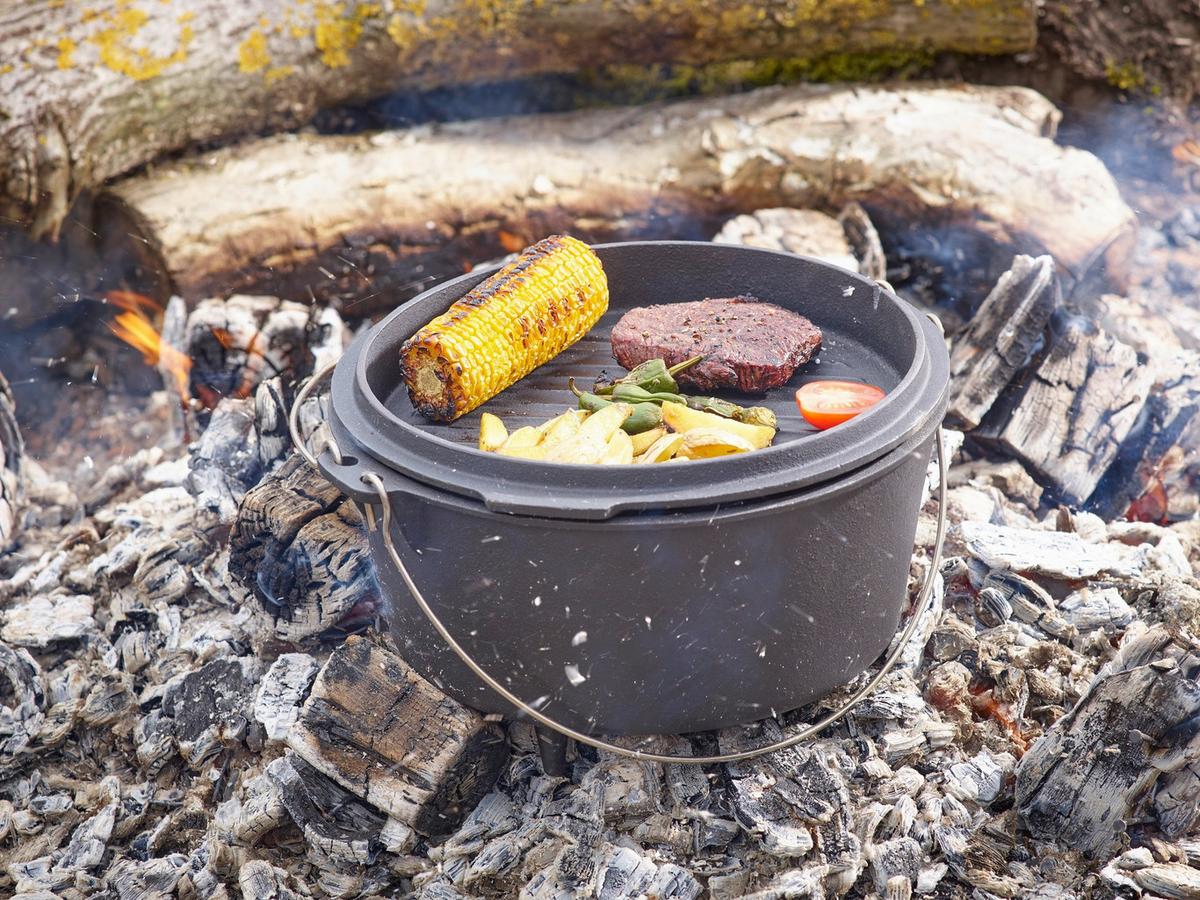 Dutch-Oven-Set Ew-Ge-1225 - Schwarz, Basics, Metall (31,5/31,5/21cm) - Echtwerk