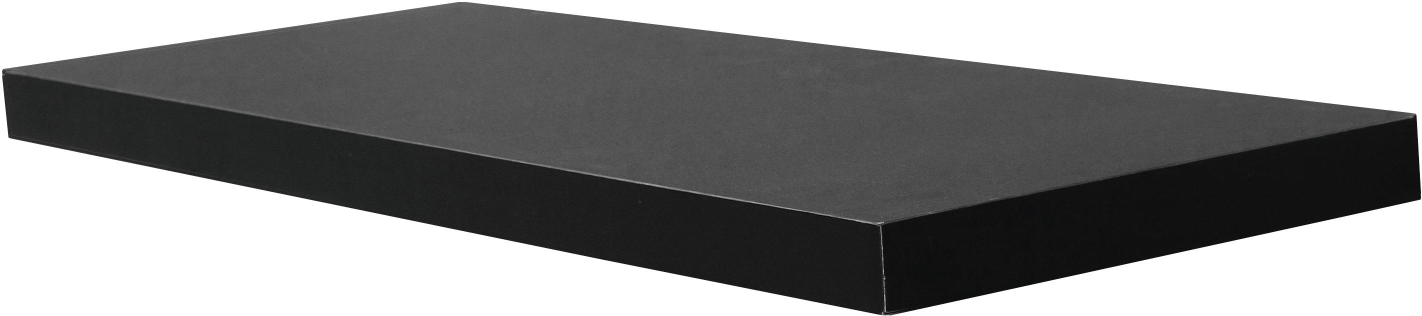 Wandboard Simple B:80cm, Schwarz - Schwarz, MODERN, Holzwerkstoff (80/3,8/23,5cm)