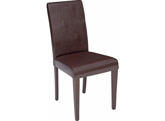Židle John - barvy wenge/hnědá, Konvenční, textil/dřevěný materiál (44,5/92,3/59cm) Židle John - barvy wenge/hnědá, Konvenční, textil/dřevěný materiál (44,5/92,3/59cm)