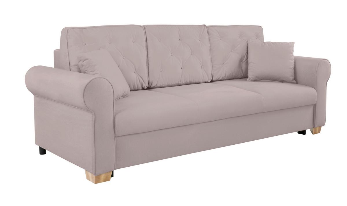 Schlafsofa Arles, Taupe 3 B: 240 Cm - Taupe/Buchefarben, Design, Textil (240/94/98cm) - MID.YOU