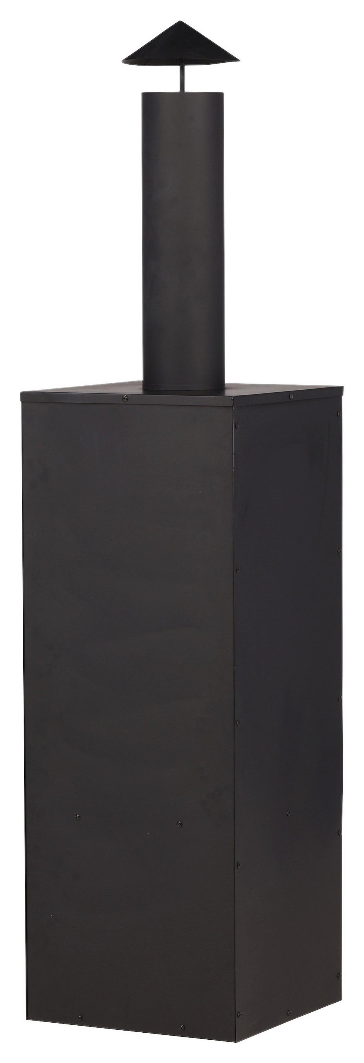 Feuerstelle Makarima - Schwarz, KONVENTIONELL, Metall (45/199/45cm) - Gardenson