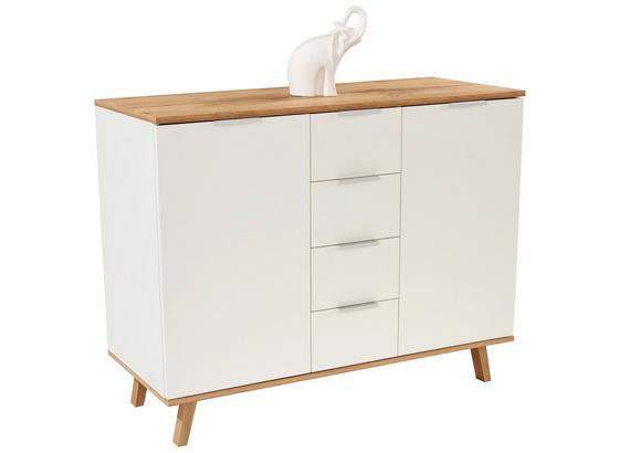 Komoda Turin 3 - bílá/barvy dubu, Moderní, kompozitní dřevo (120/87/40cm) Komoda Turin 3 - bílá/barvy dubu, Moderní, kompozitní dřevo (120/87/40cm)