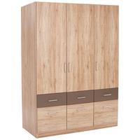 ŠATNÍ SKŘÍŇ AALEN-EXTRA - šedá/barvy dubu, Konvenční, kompozitní dřevo/plast (136/197/54cm)