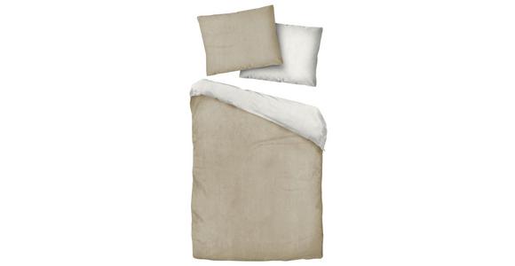 Flanell Bettwäsche 140x200 cm Cashmere Taupe/Beige - Taupe/Beige, ROMANTIK / LANDHAUS, Textil - James Wood