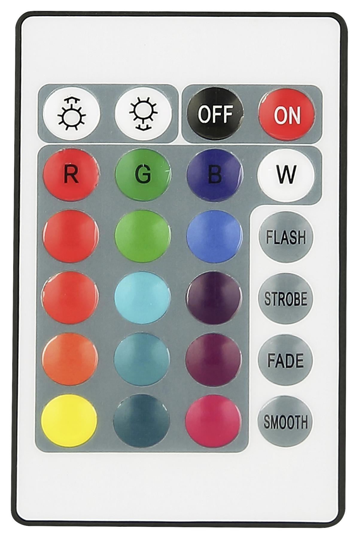 Led-stripe Doris Farbwechsler + Fernbedienung - Klar/Weiß, MODERN, Kunststoff (500cm) - Luca Bessoni