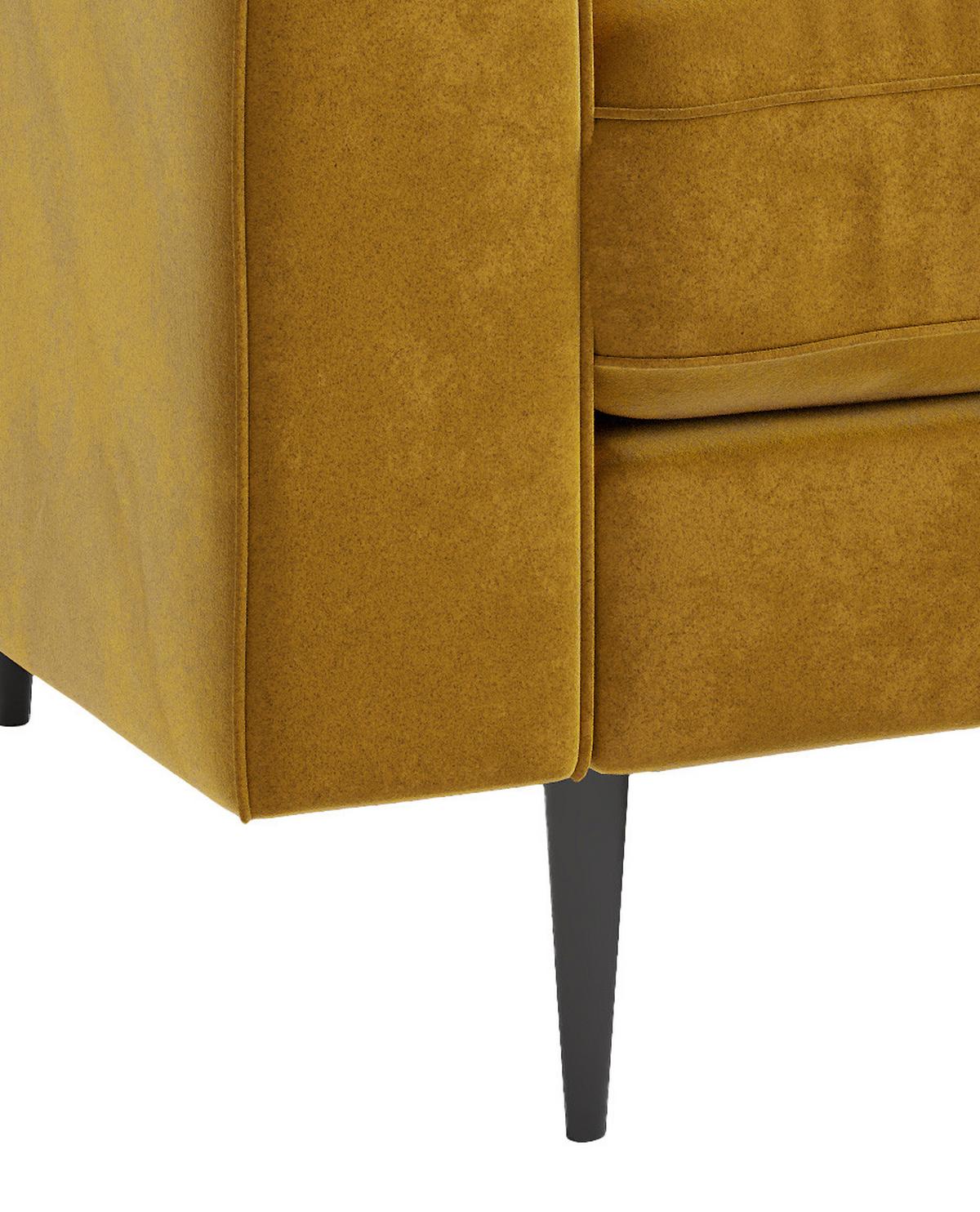Ecksofa Scott - Edelstahlfarben/Gelb, Design, Textil (205/259cm) - Livetastic