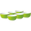 Müslischalenset Grün Weiß 6-teilig D: 14 cm - Weiß/Grün, Basics, Keramik (14/6cm) - Van Well