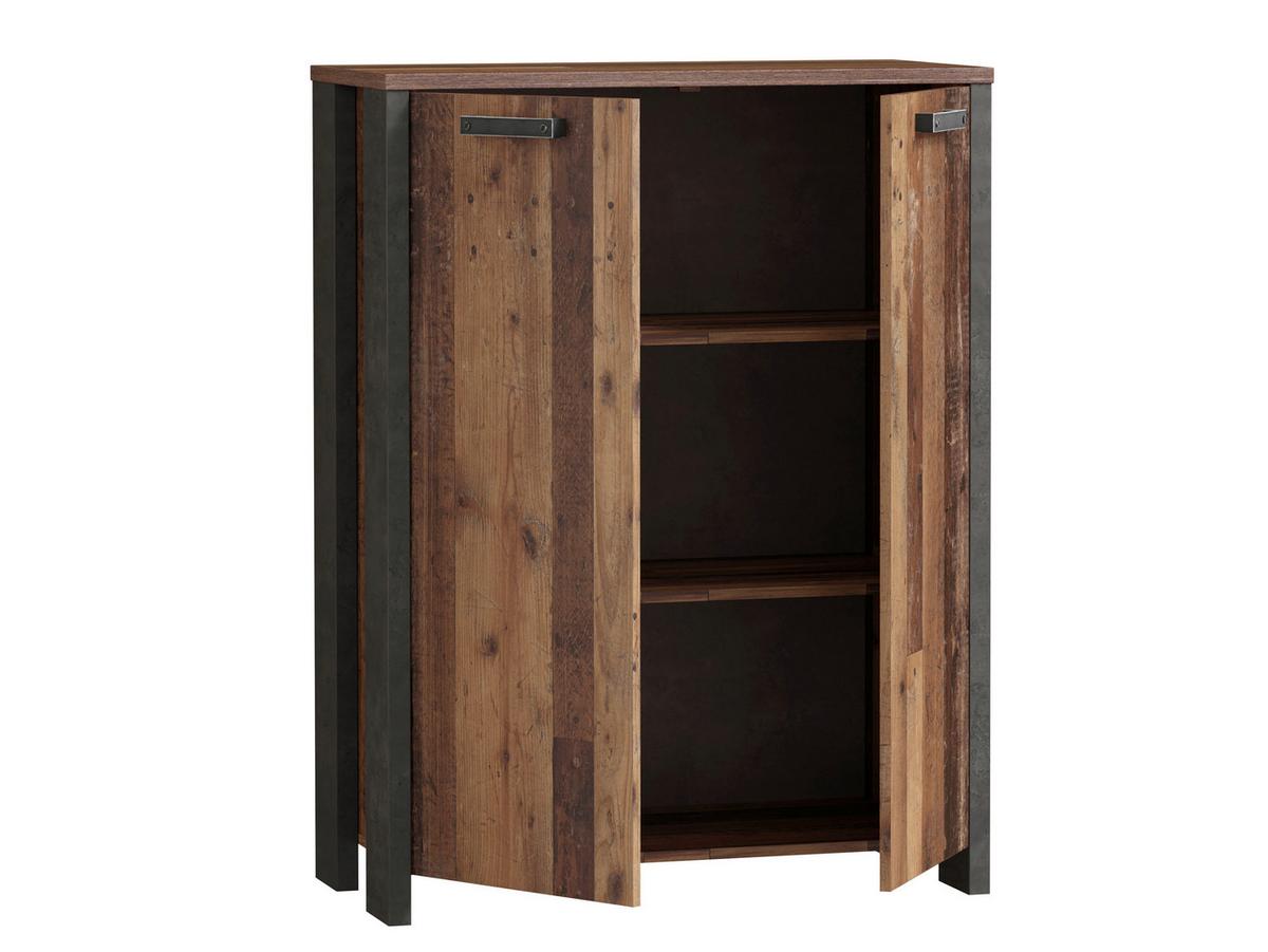 Kommode B 86 Cm Cliff Old Wood Vintage - Dunkelgrau/Braun, KONVENTIONELL, Holzwerkstoff/Kunststoff (86/115/42cm) - MID.YOU