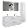 Badezimmer Budasi Weiß B: 111 cm - Weiß, MODERN, Keramik/Holzwerkstoff (145cm) - MID.YOU