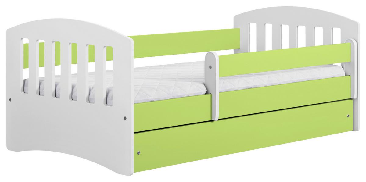 KINDER-/JUNIORBETT Classic Grün/Weiß 80x140cm - Birkefarben/Weiß, MODERN, Holz/Holzwerkstoff (80/140cm) - MID.YOU