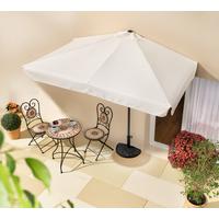 Sonnenschirm Bht 228x255x134cm Uv-Beständig Naturfarben - Anthrazit/Naturfarben, Basics, Textil/Metall (228/255/134cm)