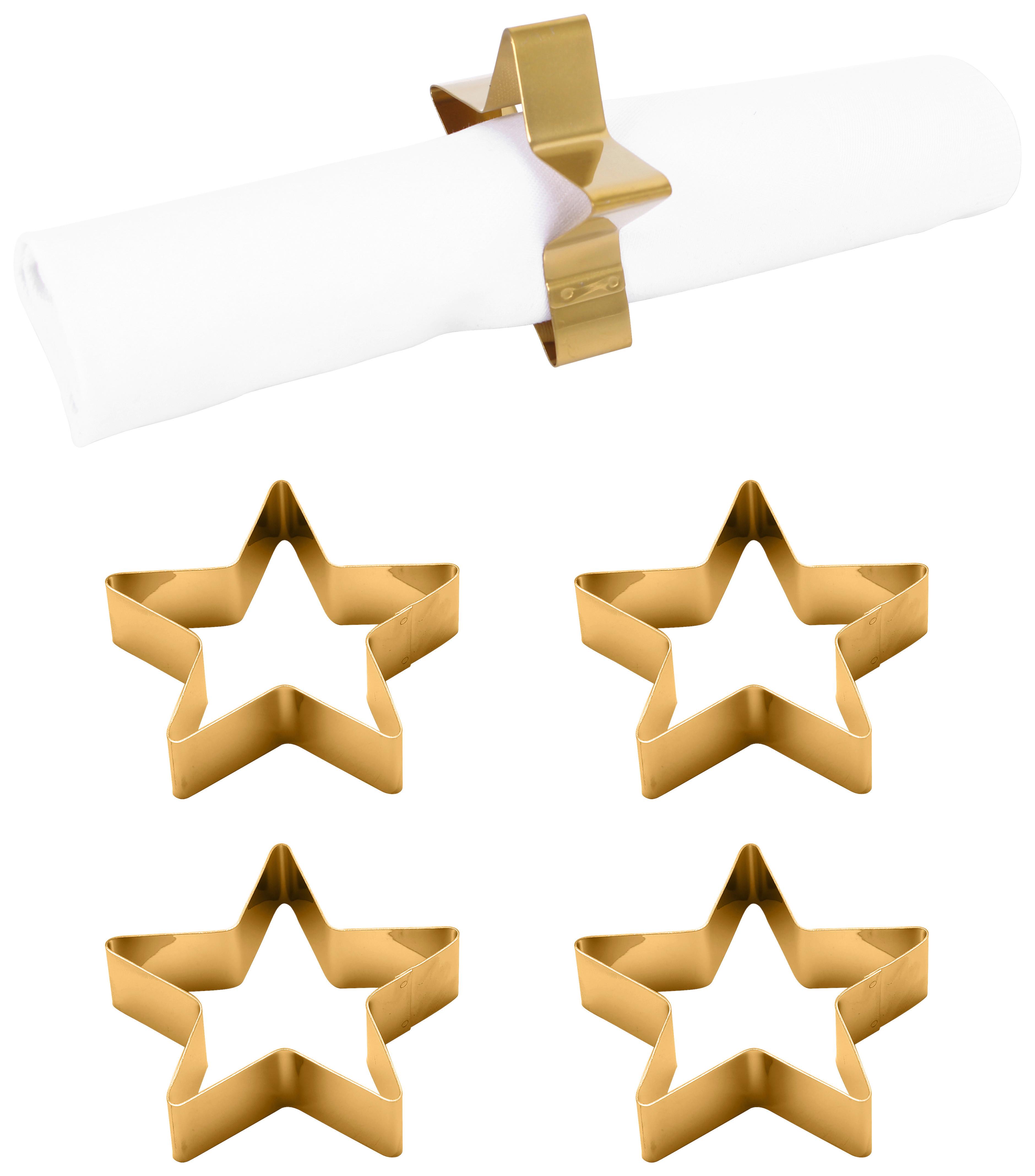 Serviettenring Echtwerk Serviettenring-Set - Goldfarben, Design, Metall (7cm) - Echtwerk