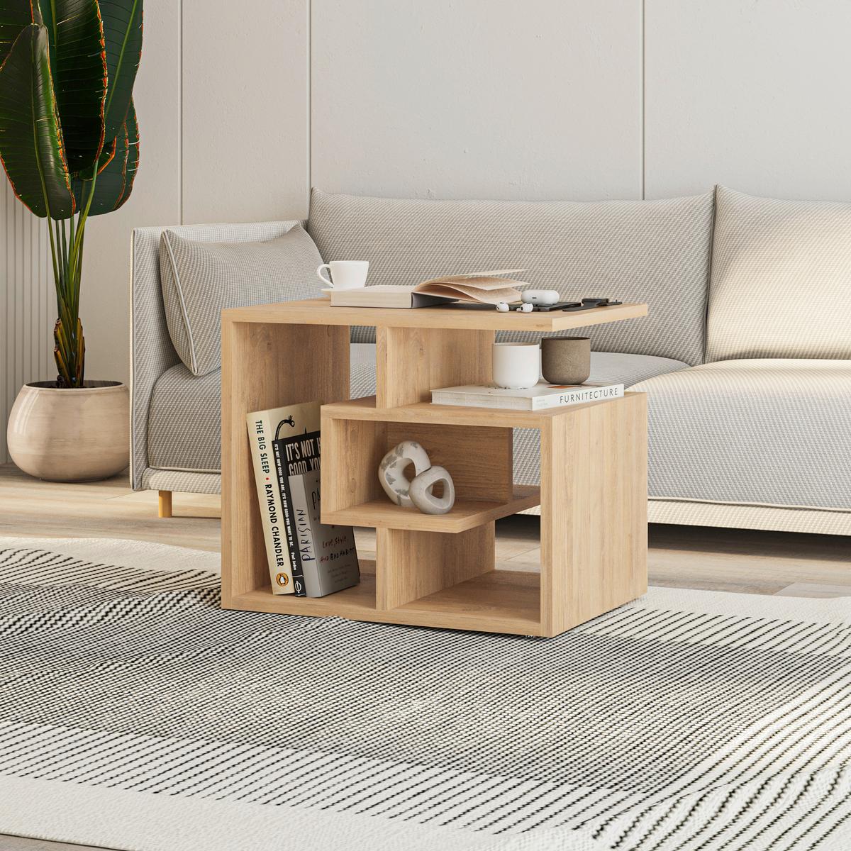 Couchtisch Labirent Eichefarben B: 40 cm - Eichefarben, Design, Holzwerkstoff (54/40/45cm) - Livetastic