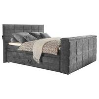 Boxspringbett Mit Bettkasten 180x200 Cm Denver - Dunkelgrau, KONVENTIONELL, Textil (180/200cm) - Carryhome