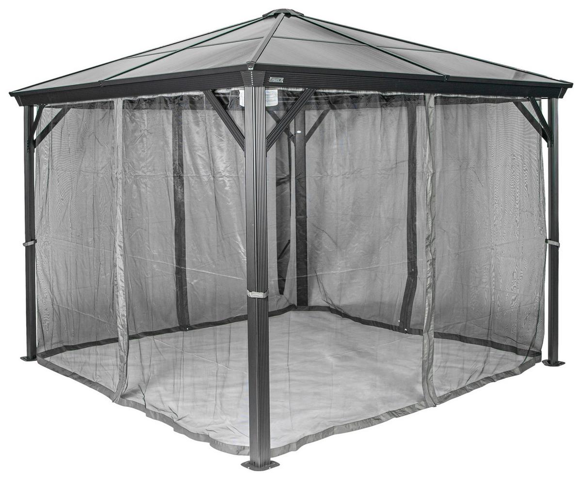 Pavillon Verona 298x298 cm wetterfest Gartenpavvilon - Anthrazit, Basics, Kunststoff/Metall (298/261/298cm)