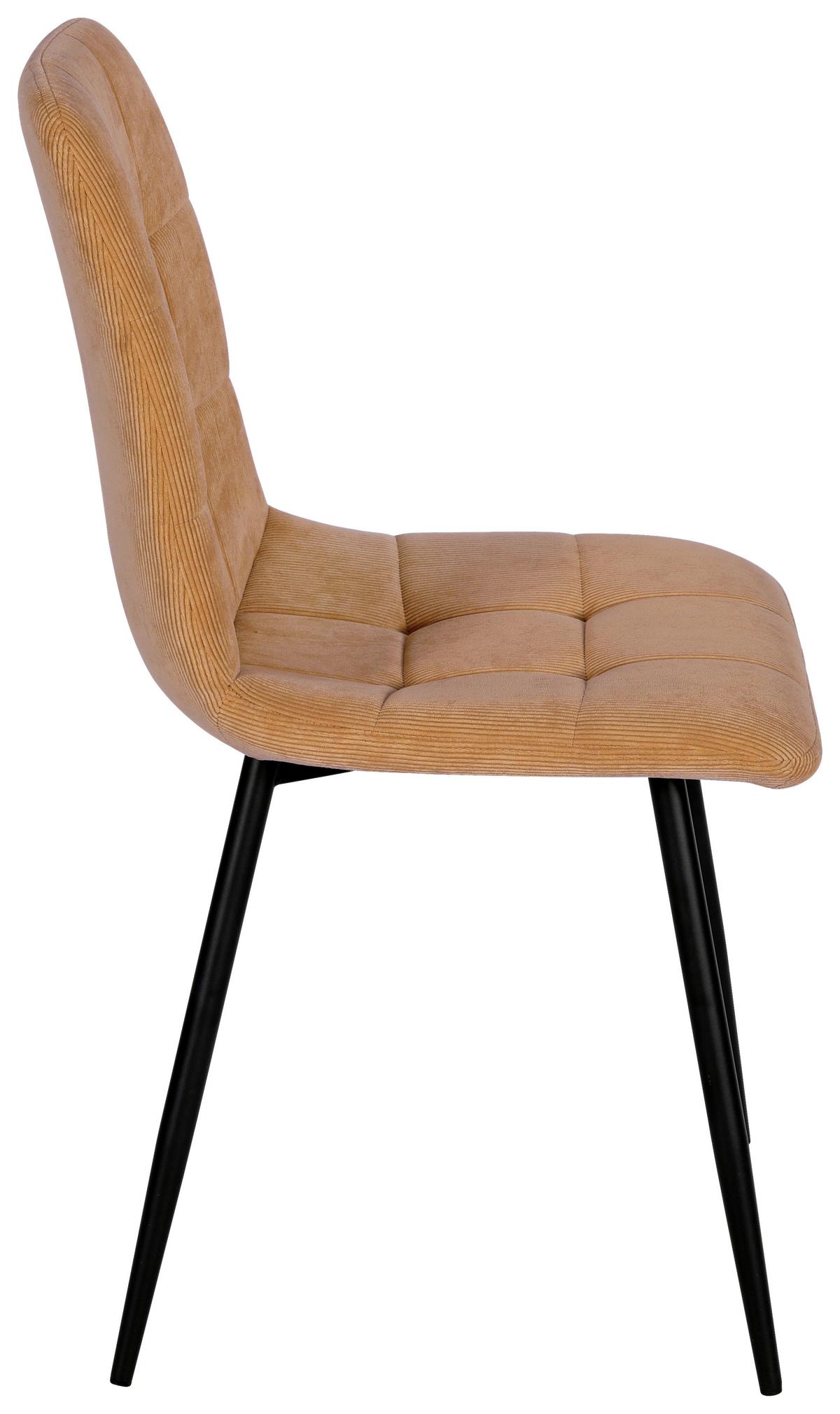 ŽIDLE NINO - černá/žlutá, Moderní, kov/dřevo (45/87/57cm) - Mömax