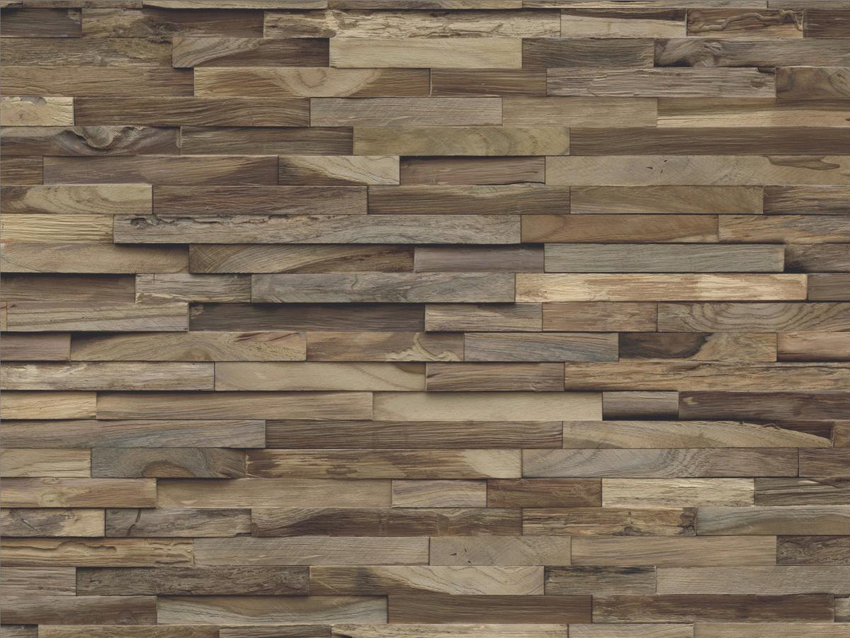 Wandverkleidung Teak Elegance Natur - Braun, Basics, Holz (50/20/2cm)